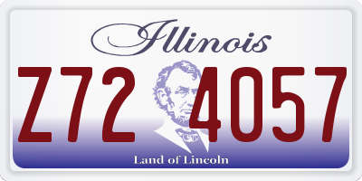 IL license plate Z724057