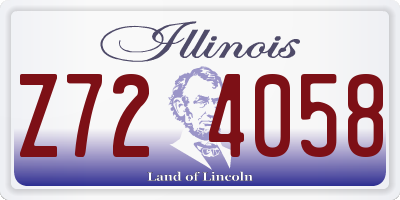 IL license plate Z724058