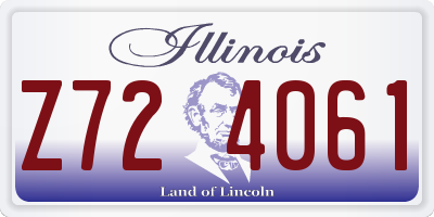 IL license plate Z724061