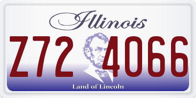 IL license plate Z724066