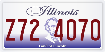 IL license plate Z724070