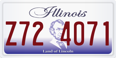 IL license plate Z724071