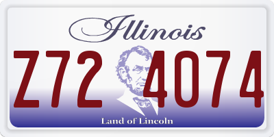 IL license plate Z724074