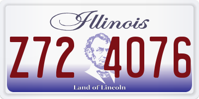 IL license plate Z724076