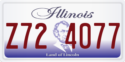 IL license plate Z724077