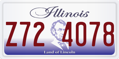 IL license plate Z724078