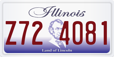 IL license plate Z724081