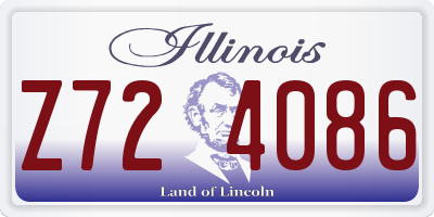 IL license plate Z724086