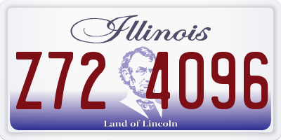 IL license plate Z724096