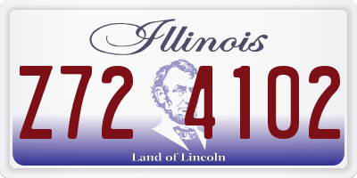 IL license plate Z724102