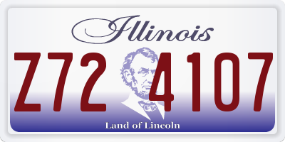 IL license plate Z724107