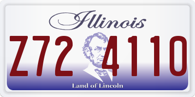 IL license plate Z724110