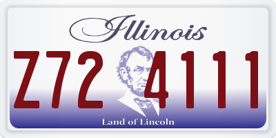 IL license plate Z724111