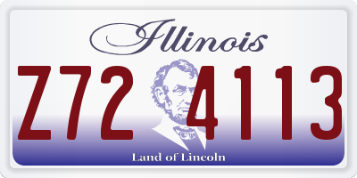 IL license plate Z724113