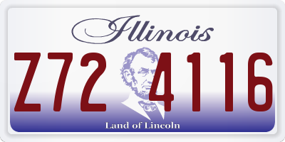 IL license plate Z724116