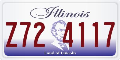IL license plate Z724117