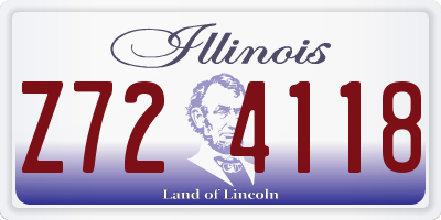 IL license plate Z724118