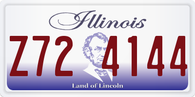 IL license plate Z724144