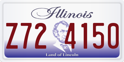 IL license plate Z724150
