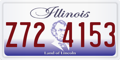 IL license plate Z724153