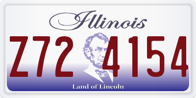 IL license plate Z724154