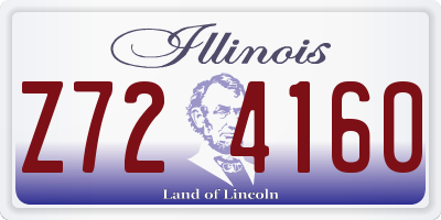 IL license plate Z724160