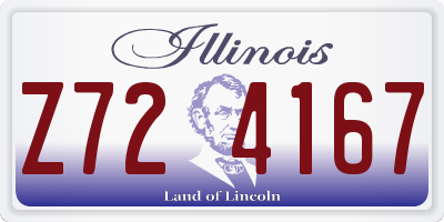 IL license plate Z724167