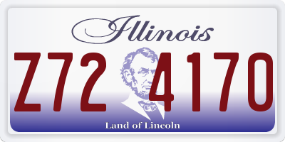 IL license plate Z724170