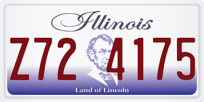 IL license plate Z724175