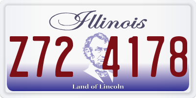 IL license plate Z724178