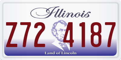 IL license plate Z724187