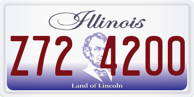 IL license plate Z724200
