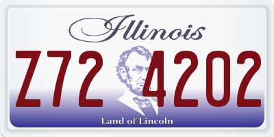 IL license plate Z724202