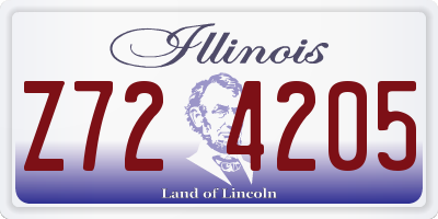 IL license plate Z724205