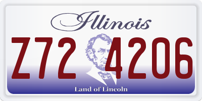 IL license plate Z724206