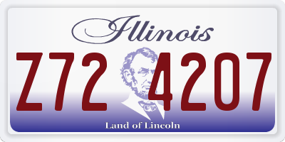IL license plate Z724207