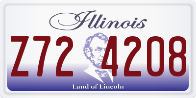 IL license plate Z724208
