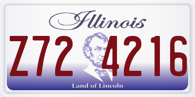 IL license plate Z724216