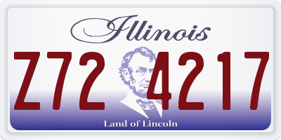 IL license plate Z724217