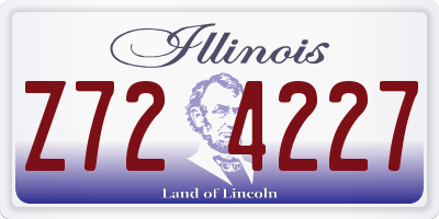 IL license plate Z724227
