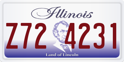 IL license plate Z724231