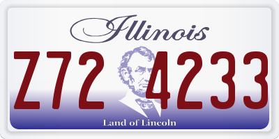 IL license plate Z724233