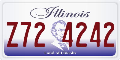 IL license plate Z724242