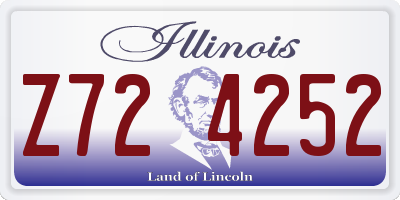 IL license plate Z724252