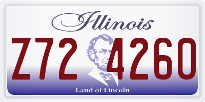 IL license plate Z724260