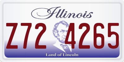 IL license plate Z724265