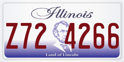 IL license plate Z724266