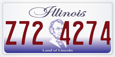 IL license plate Z724274