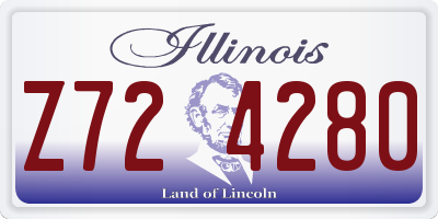 IL license plate Z724280