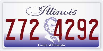 IL license plate Z724292